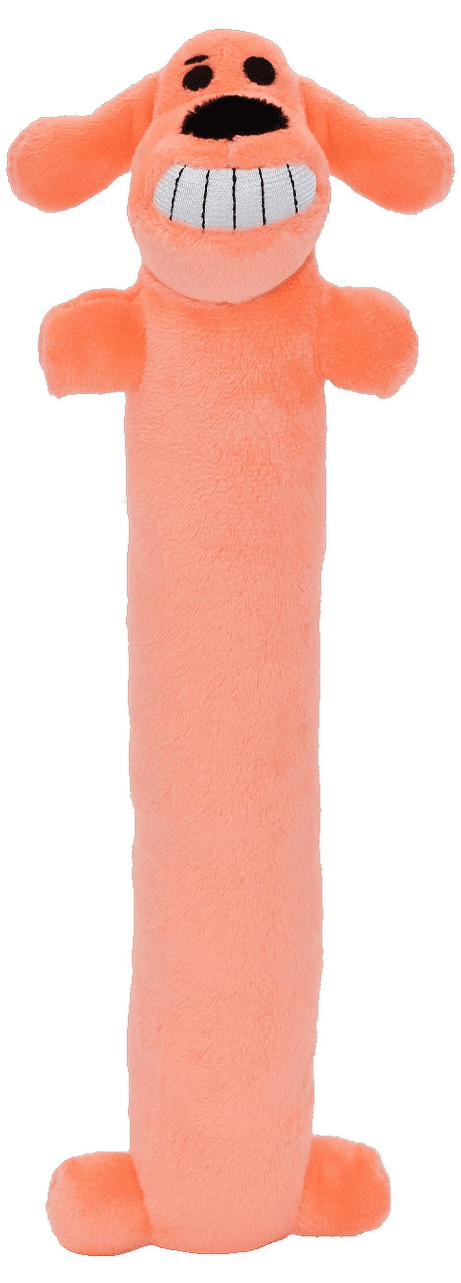 Plush Loofa Dog Toy with Squeaker, 12"