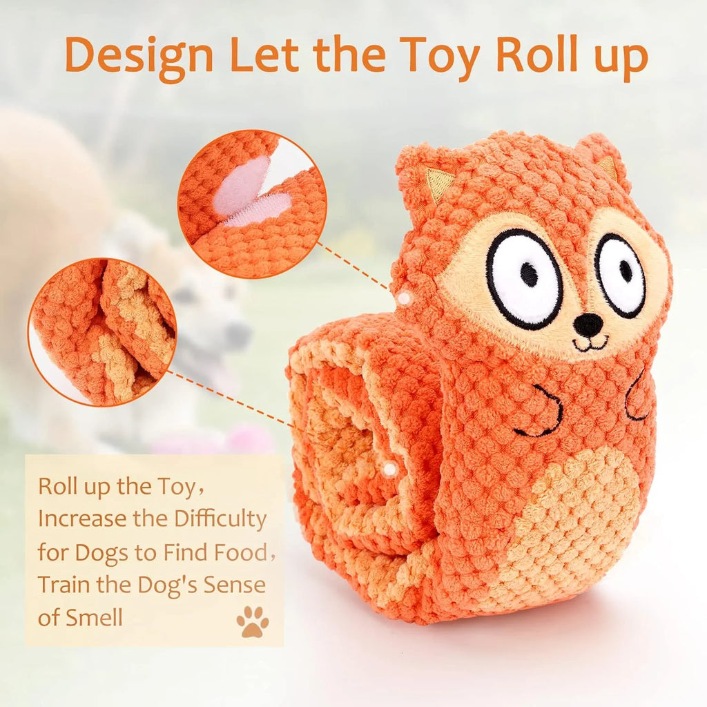Small Medium Dog Squeak Toys for Aggressive Chewers,Fox