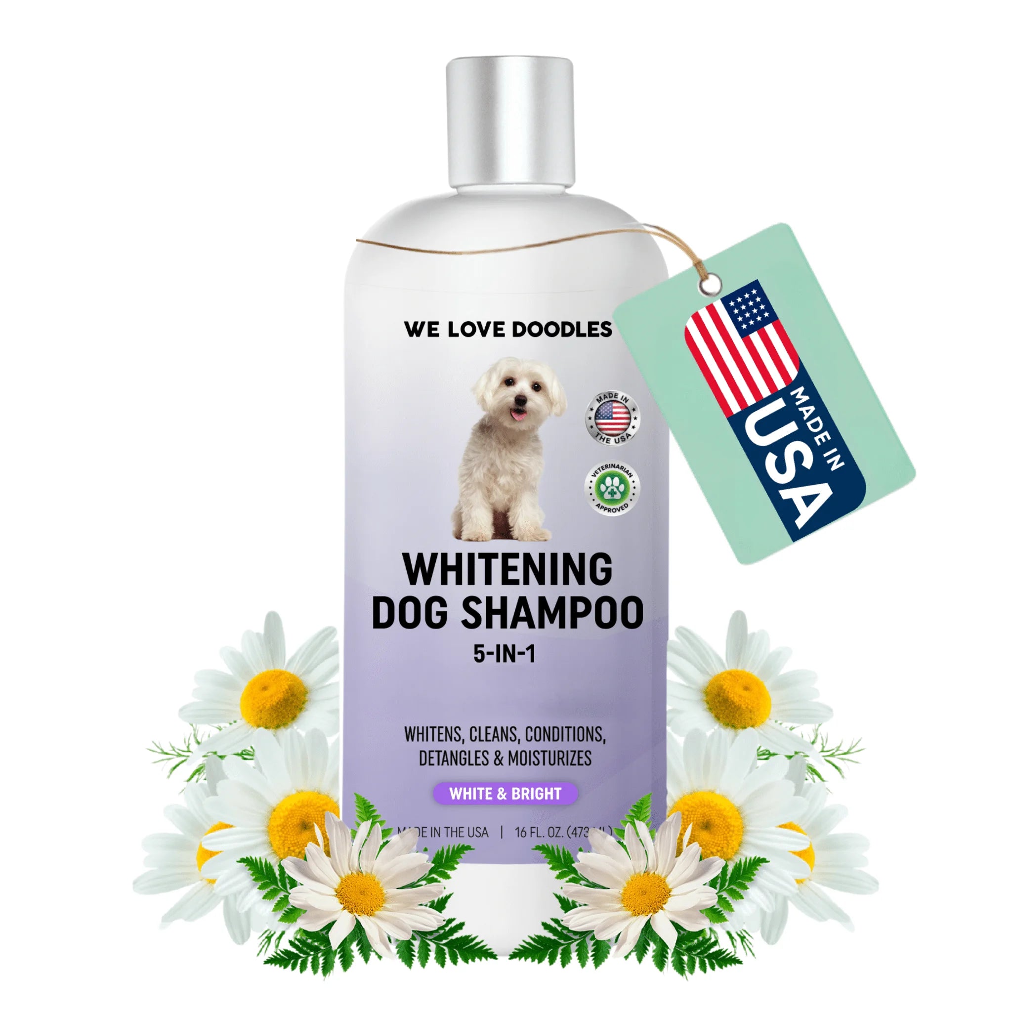 Whitening Dog Shampoo | Clean Ingredients | Made in USA | Brightening Dogs Fur | White & Bright Hair | Removes Stains & Discoloration []