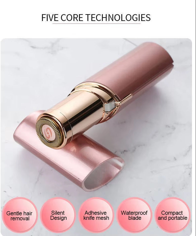 Lipstick-Shaped Electric Hair Remover Eyebrow Shaper Women'S Hair Removal Device Mini Facial Hair Removal Instrument Face Hair