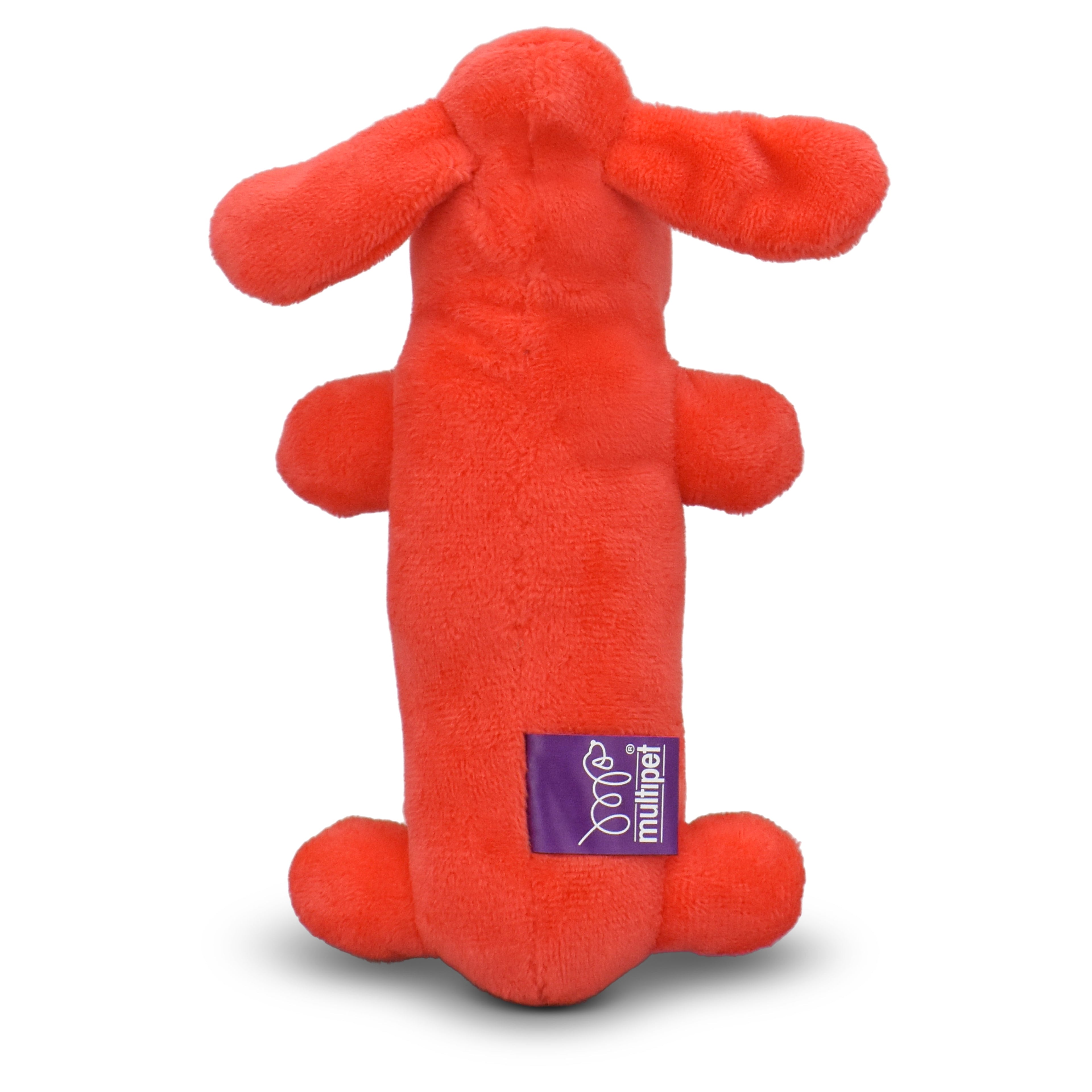 Smiling Loofa Plush Dog Toy with Squeaker, 6 Inch