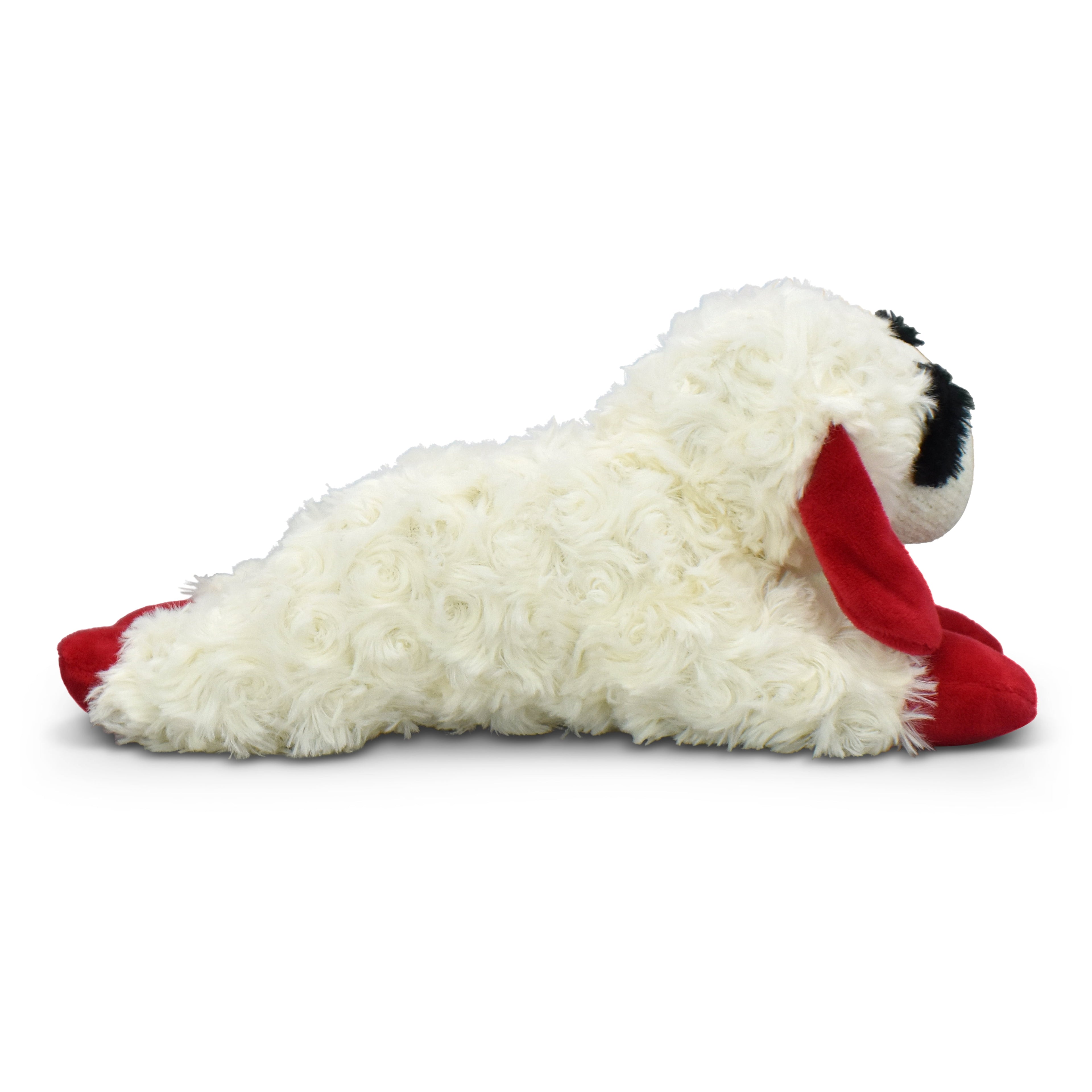 Plush Lamb Chop Dog Toy with Squeaker, Medium