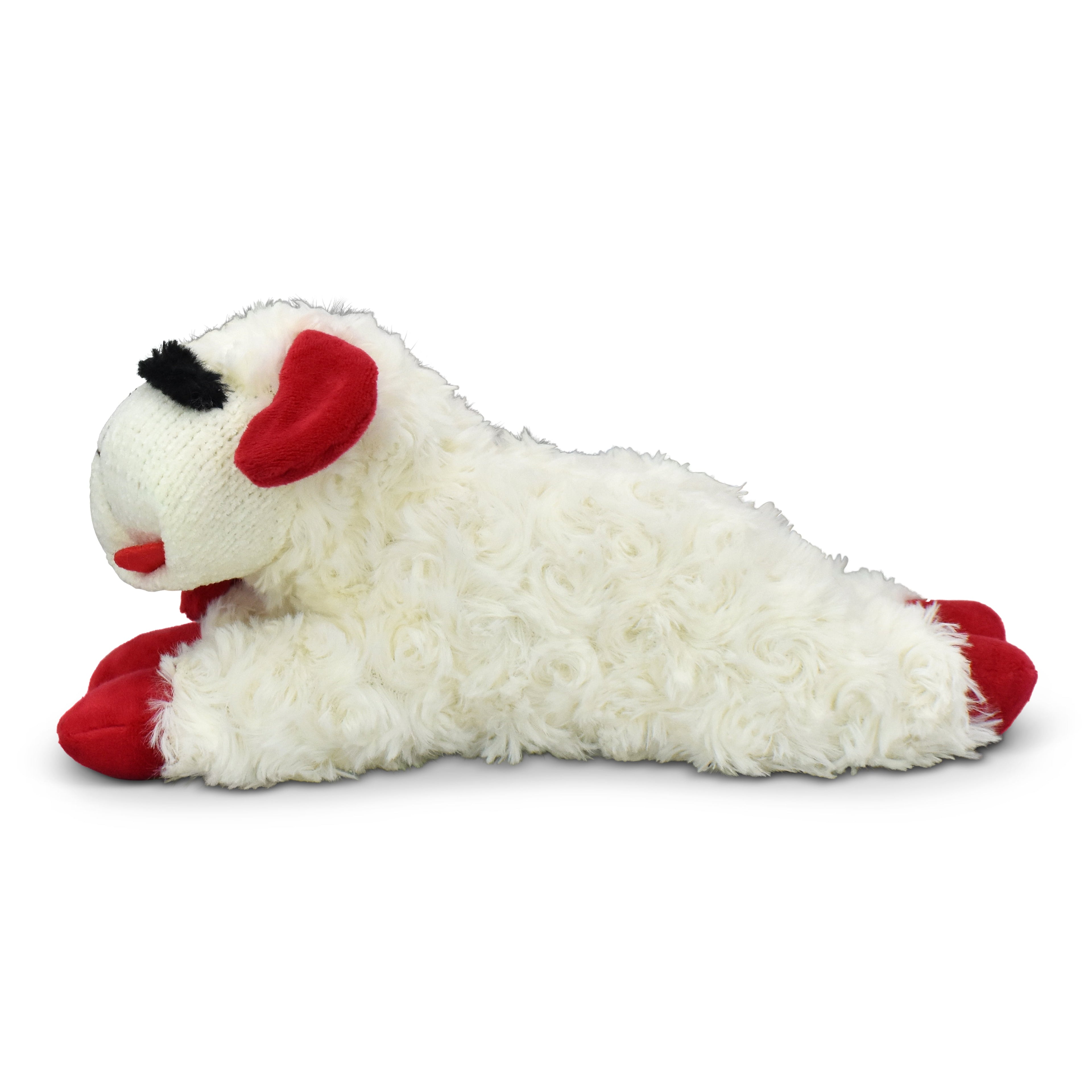 Plush Lamb Chop Dog Toy with Squeaker, Medium