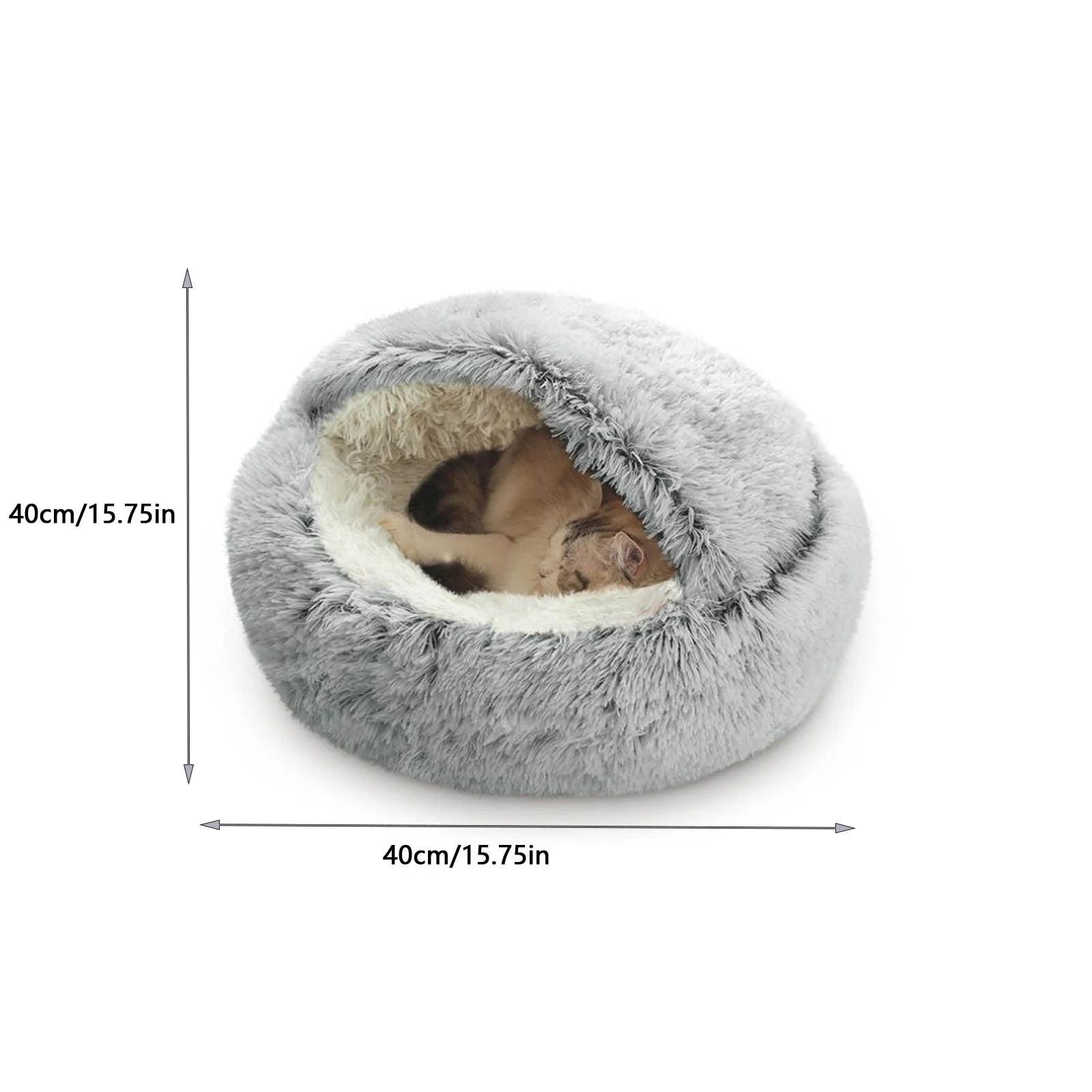 Pet Nest for Dog and Cat Dog round Winter Warm Sleeping Bag Long Soft Pet Bed Calming Bed