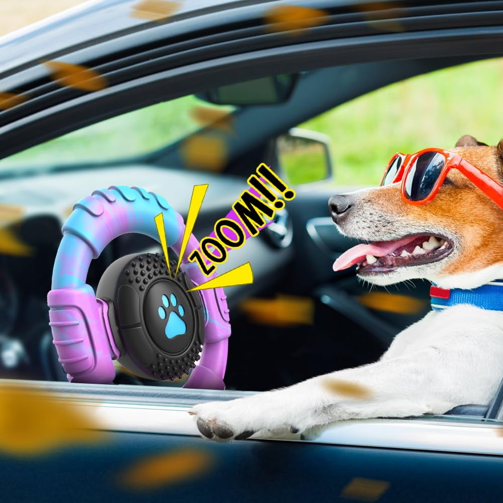 Dog Toys for Aggressive Chewers Large Dogs Squeaky Dog Chew Toys for Large Medium Breed Nylon Rubber Interactive Tough Dog Toys to Keep Them Busy