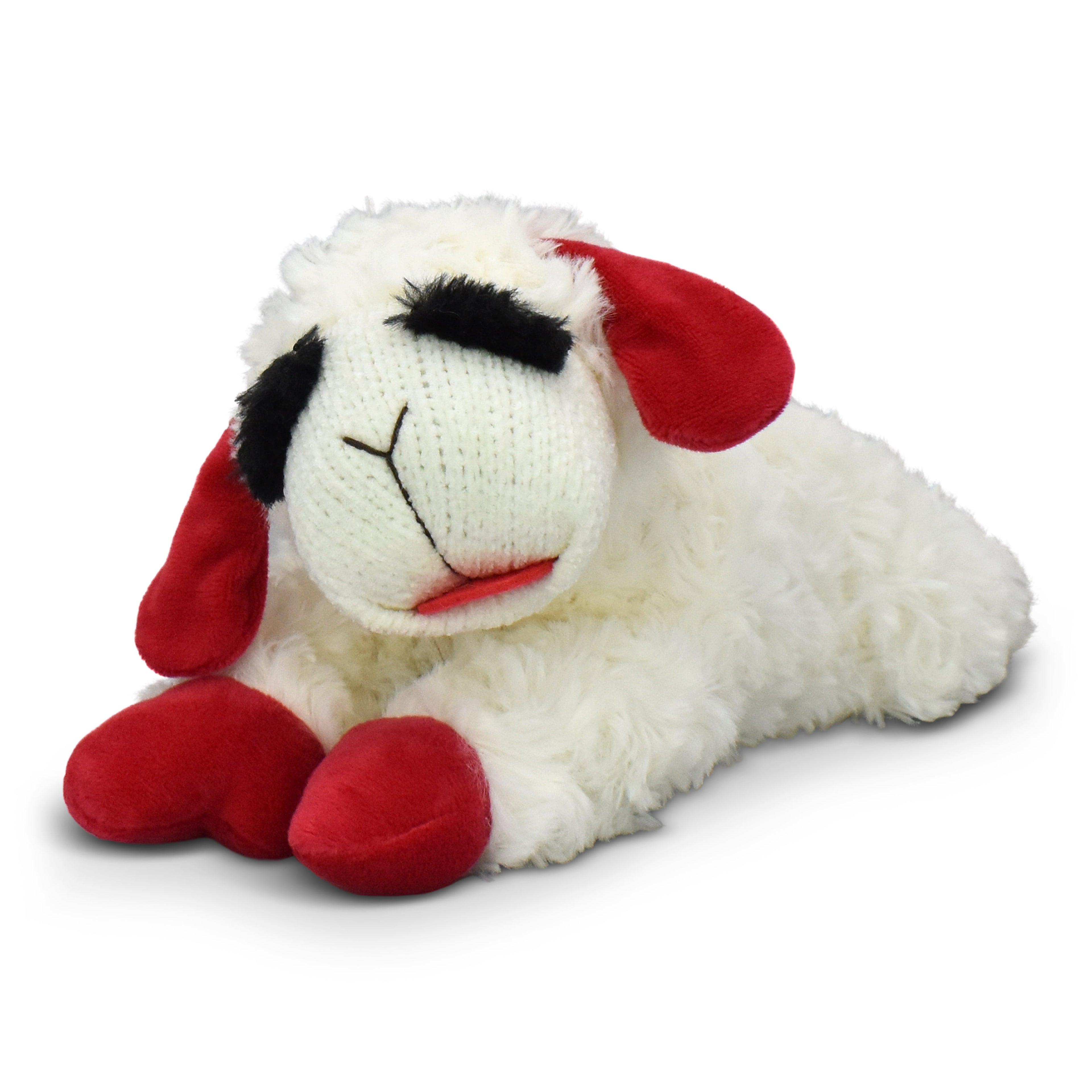 Plush Lamb Chop Dog Toy with Squeaker, Medium