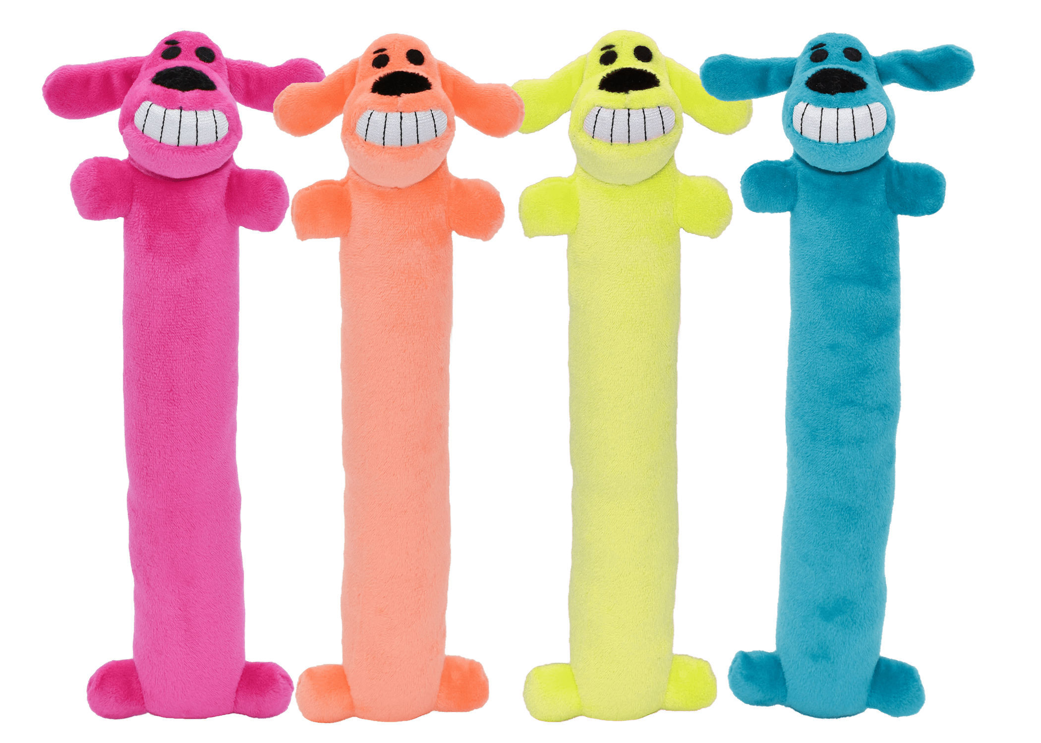 Plush Loofa Dog Toy with Squeaker, 12"