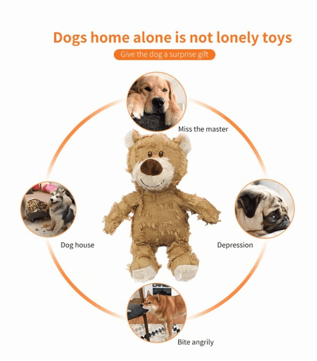 Unbreaka Bear - 2025 New Unbreakable Bear Dog Toy - Indestructible Plush Bear for Heavy Chewers, Durable Squeaky Dog Toy for Aggressive Chewers, Interactive & Robust Stuffed Toy for Large Dogs