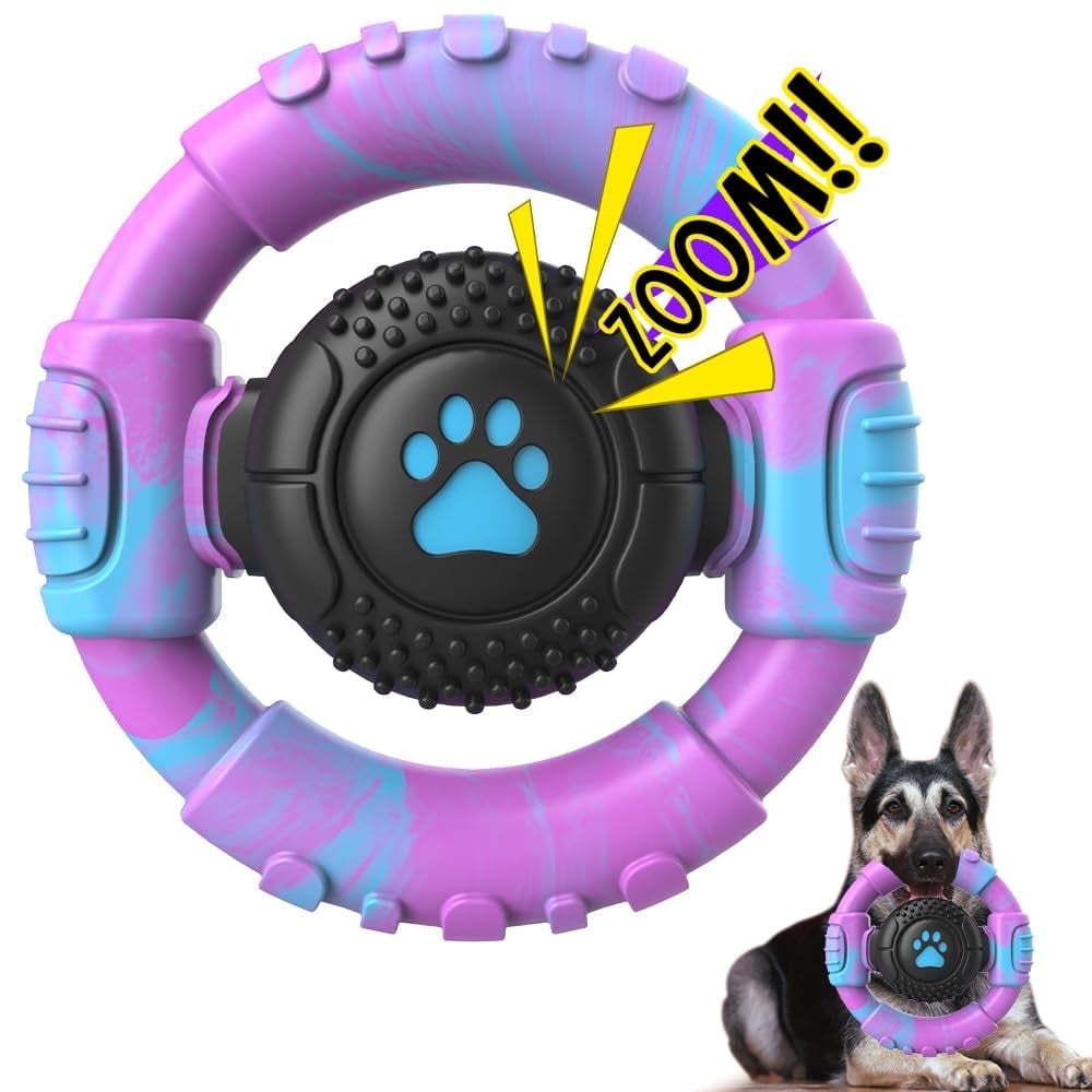 Dog Toys for Aggressive Chewers Large Dogs Squeaky Dog Chew Toys for Large Medium Breed Nylon Rubber Interactive Tough Dog Toys to Keep Them Busy