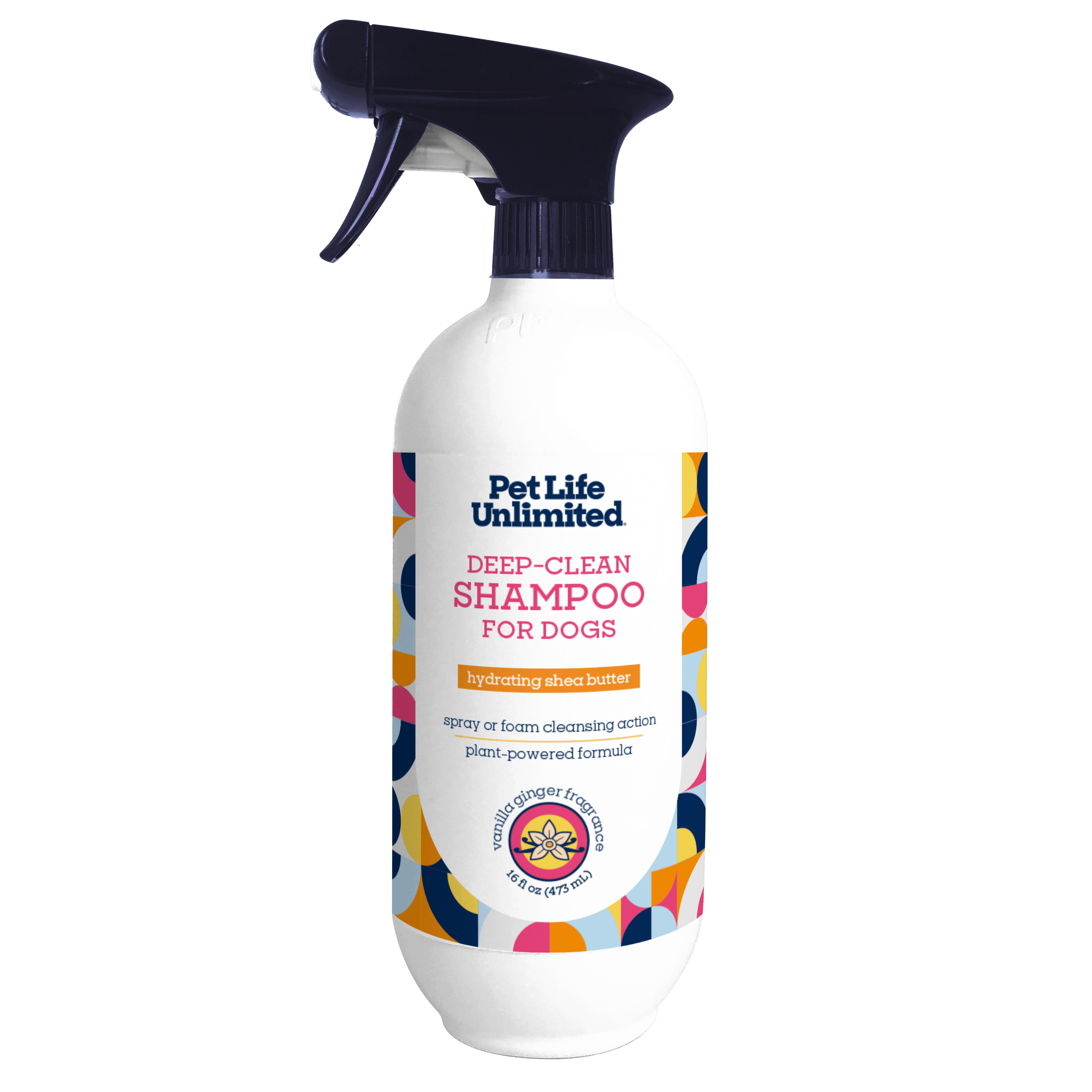 Deep-Clean Spray Dog Shampoo, Vanilla Ginger, 16Oz
