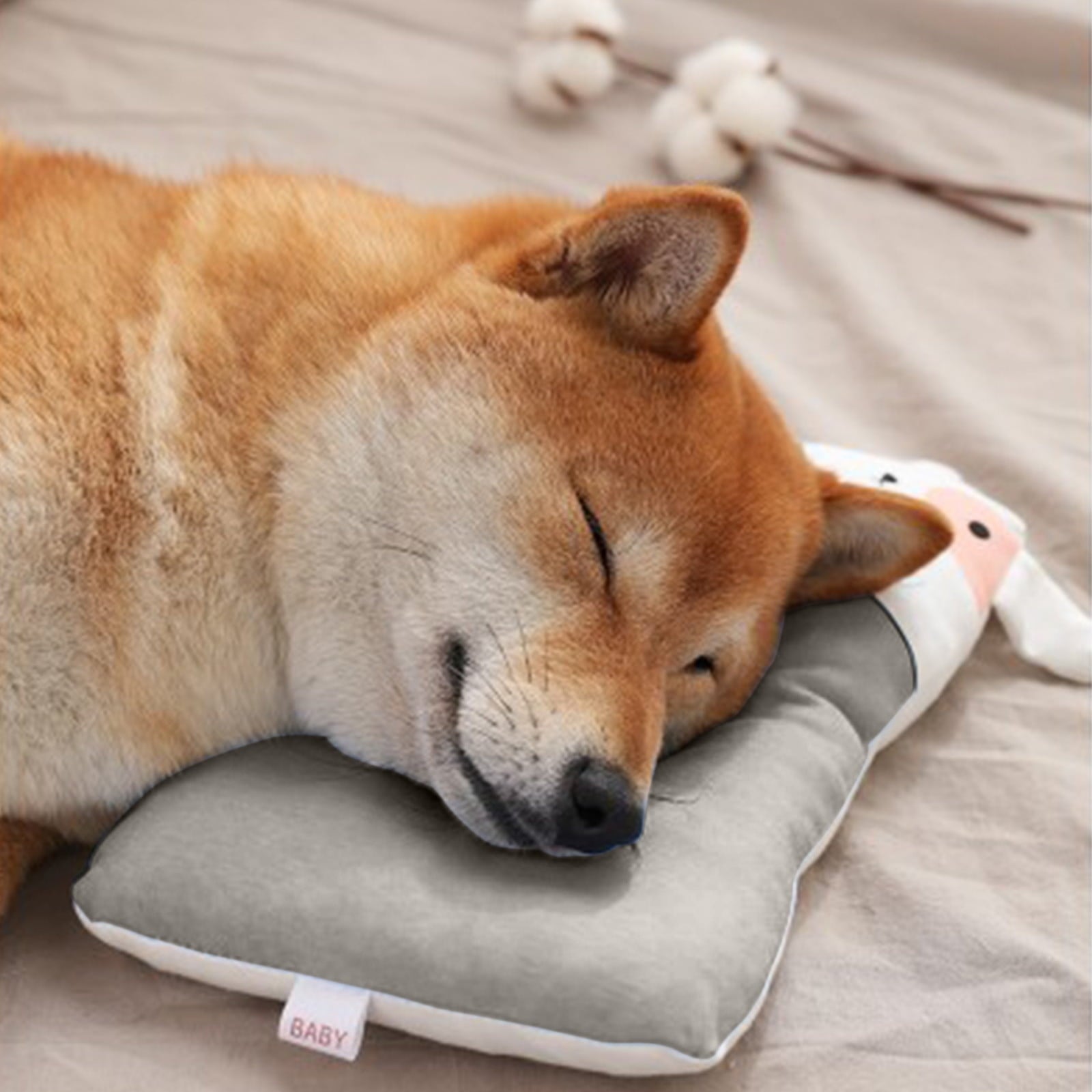 Pet Soothing Pillow | Dog Sleep Aid | Machine Washable Comfort Cushion for All Seasons