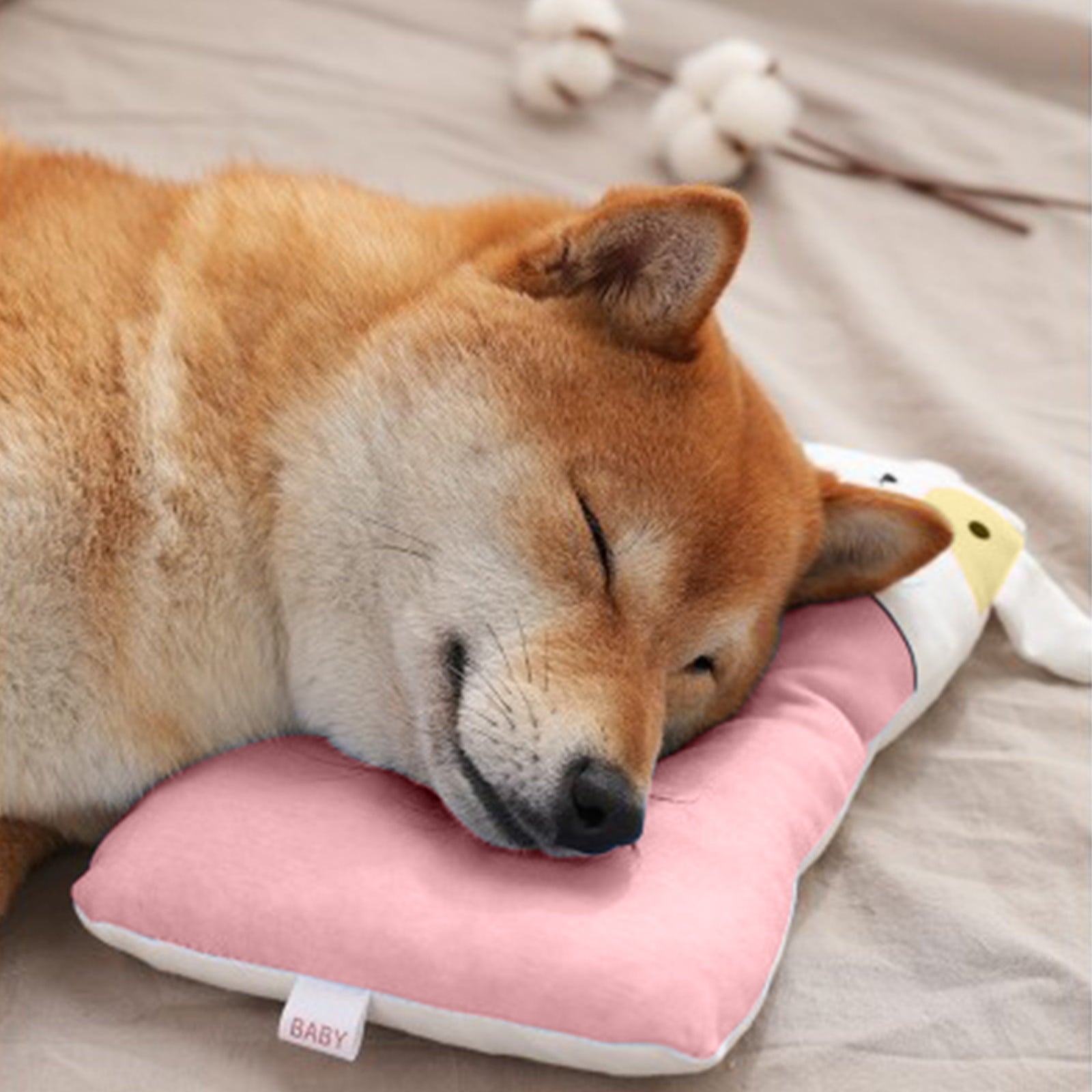 Pet Soothing Pillow | Dog Sleep Aid | Machine Washable Comfort Cushion for All Seasons