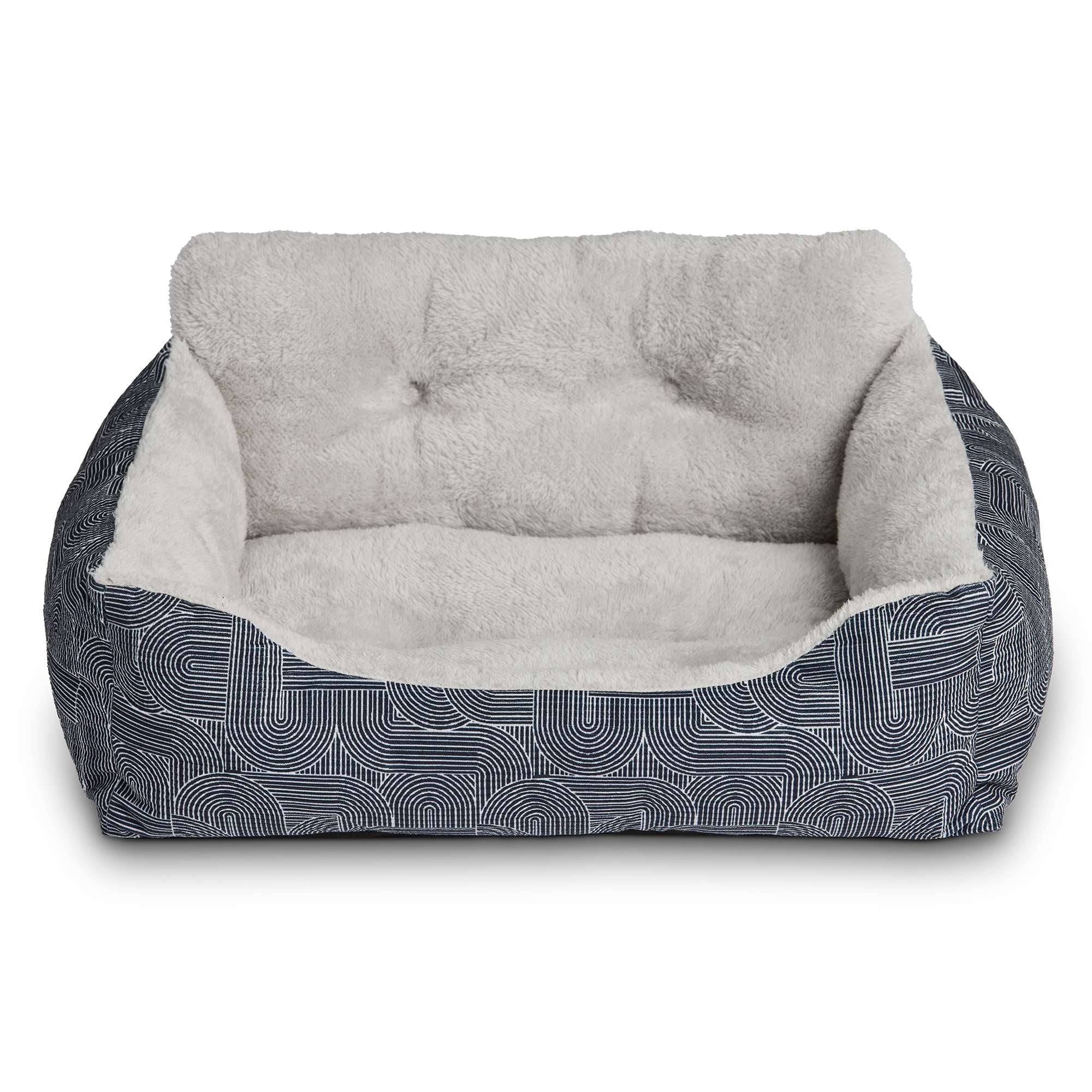 Dog & Cat, Plush Lounger, Portable, Machine Washable, Black, 21" X 17"