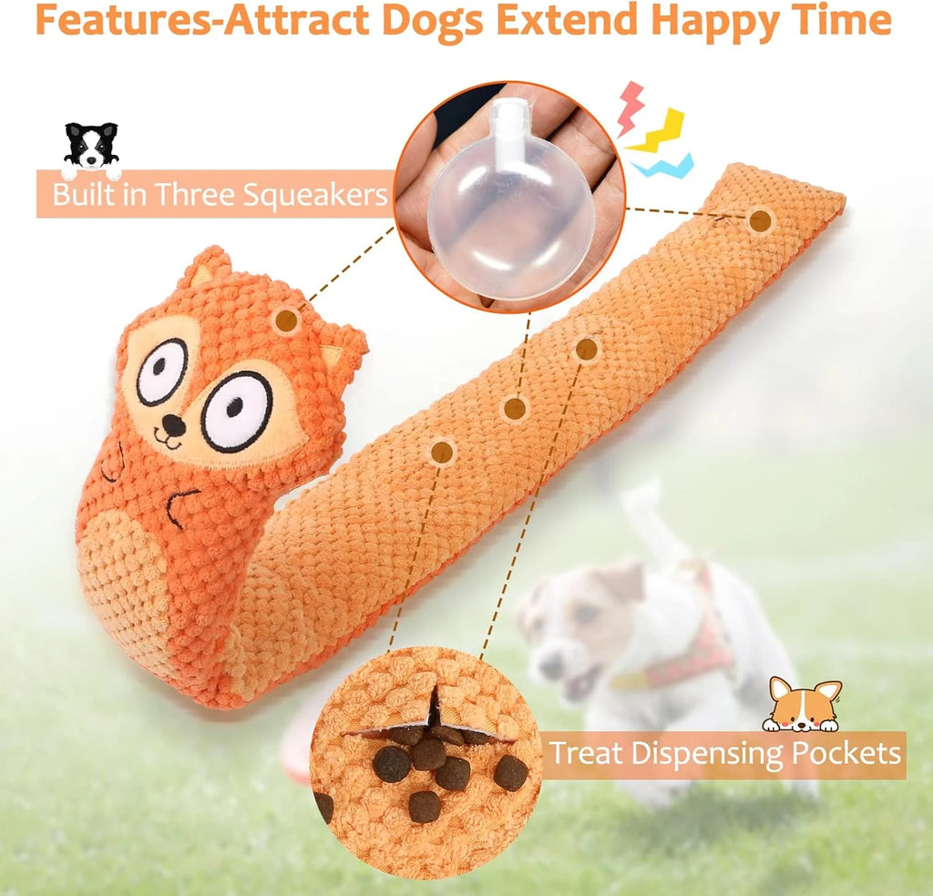 Small Medium Dog Squeak Toys for Aggressive Chewers,Fox