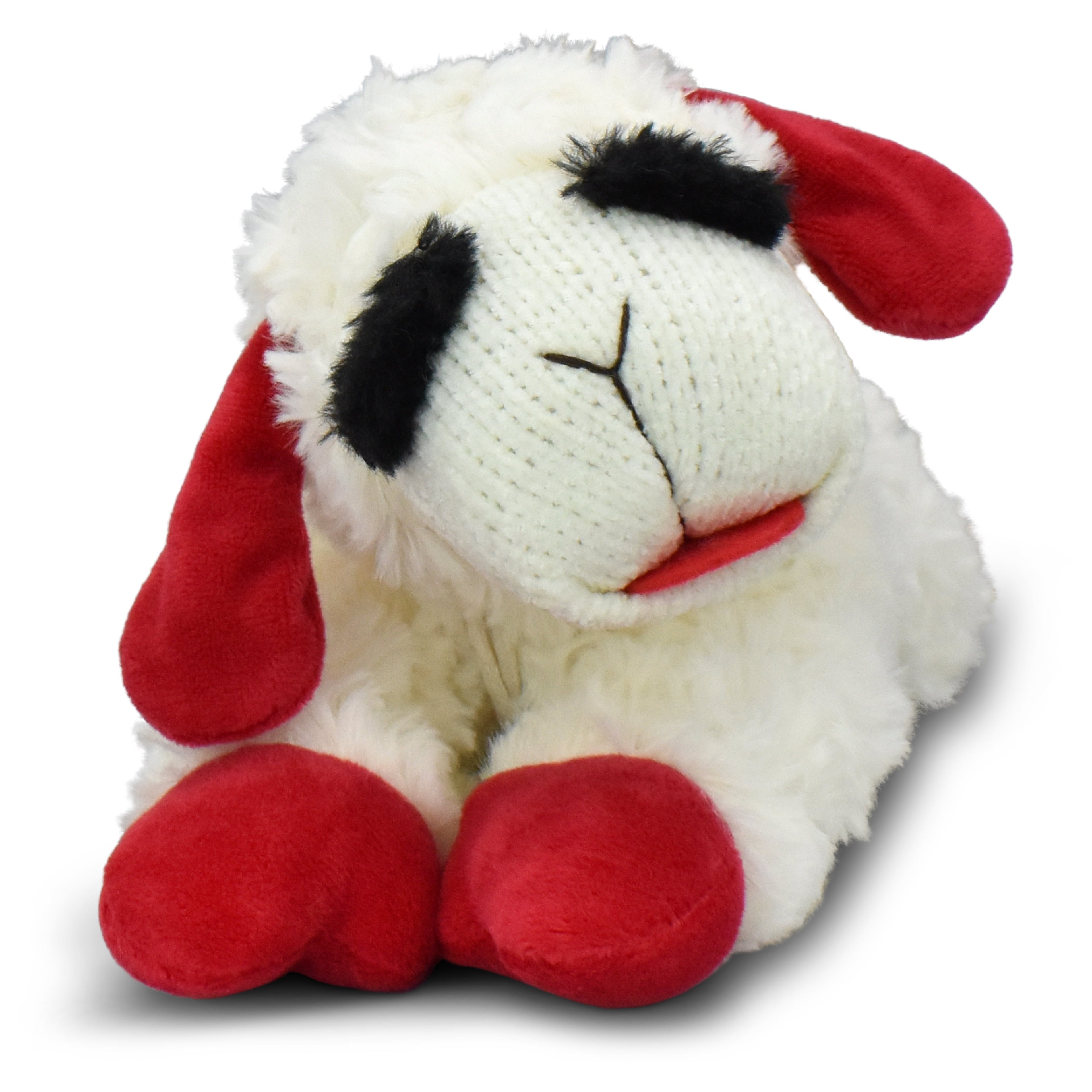 Plush Lamb Chop Dog Toy with Squeaker, Medium