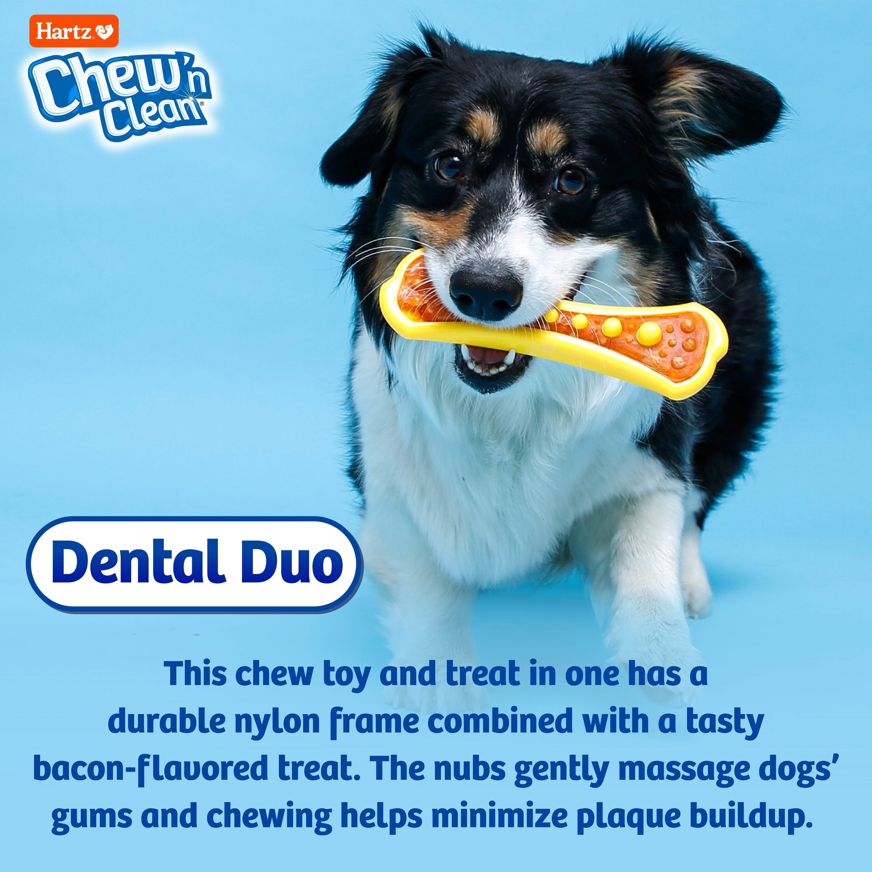 Chew N Clean Dental Duo Dog Toy, Medium, Nylon, Color May Vary