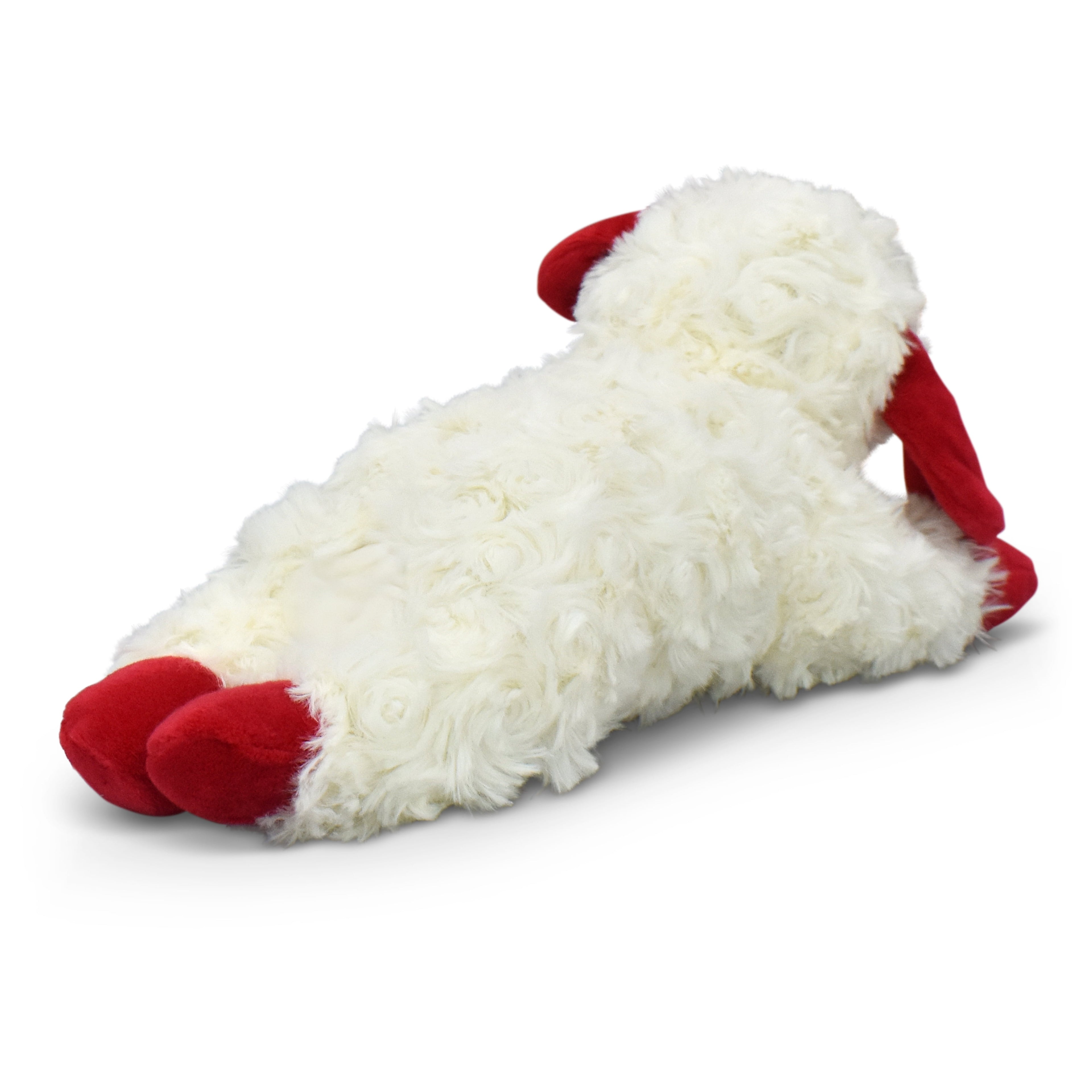 Plush Lamb Chop Dog Toy with Squeaker, Medium