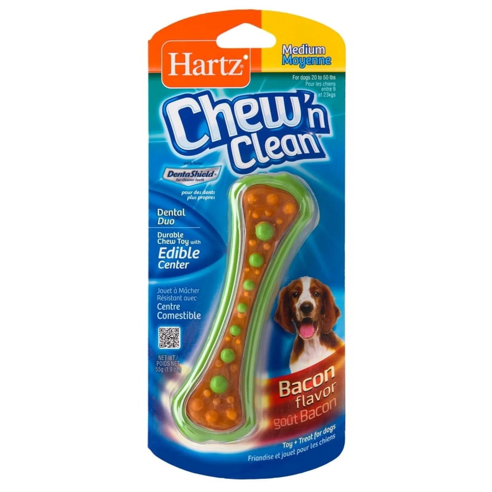 Chew N Clean Dental Duo Dog Toy, Medium, Nylon, Color May Vary