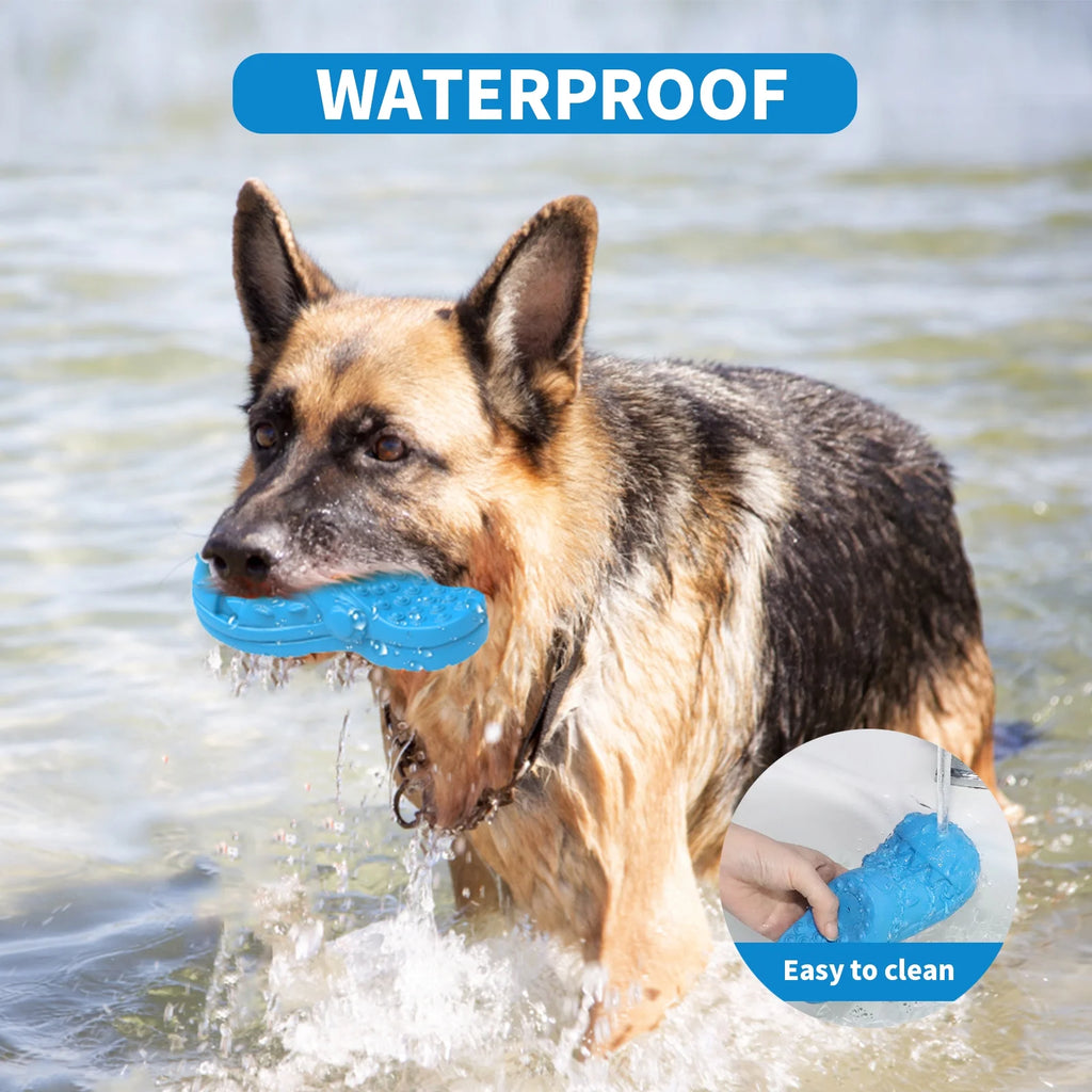 Dog Toys for Aggressive Chewers Large Breed, Slipper Shape Squeaky Dog Chew Toys for Aggressive Chewers Puppies Medium Large Dogs, Blue